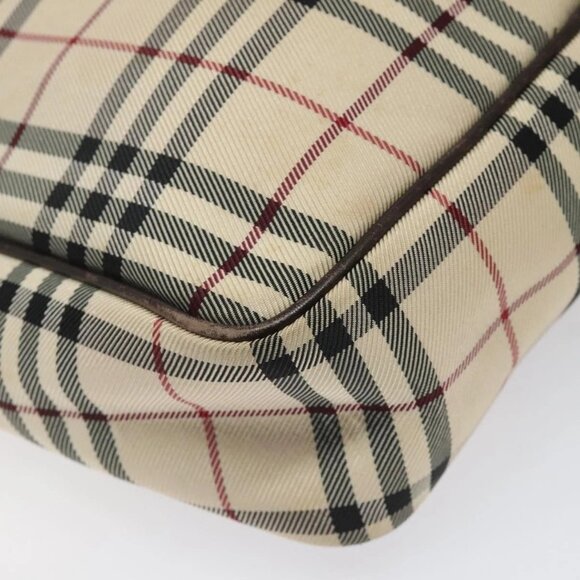 BURBERRY Nova Check Shoulder Bag Canvas Beige Auth 110227 - Picture 5 of 16